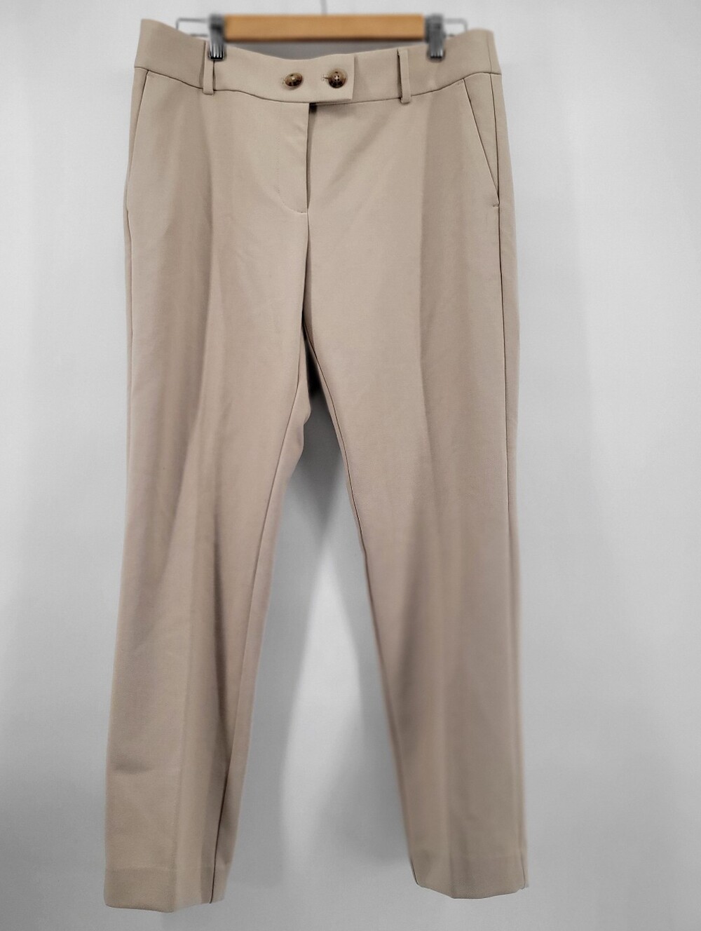 LOFT Women Khaki Tailored Chinos in Light Beige 8 slim